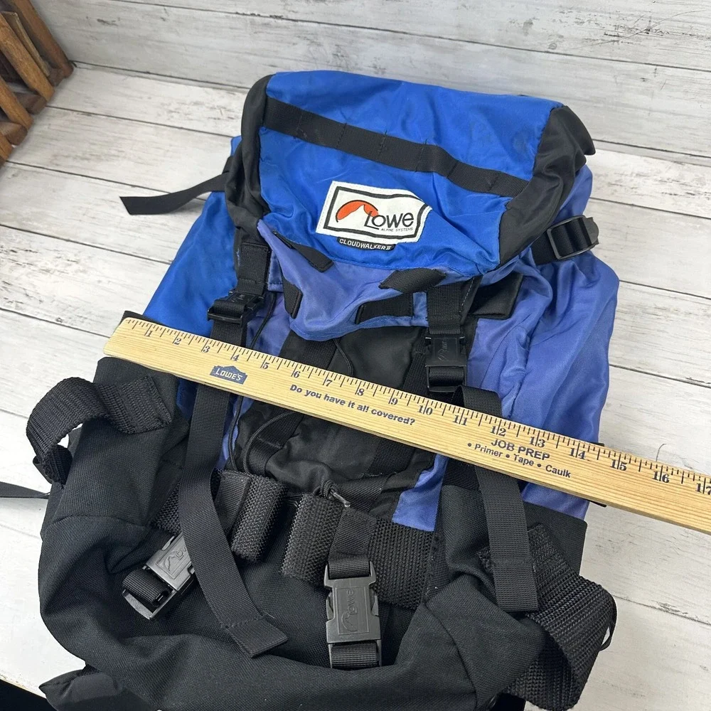 Vintage Lowe Alpine Systems Cloud Walker II Hiking Backpack Blue/Black‎
